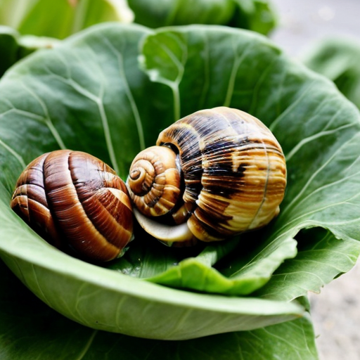 Wow! the snails really like eating cabbages.