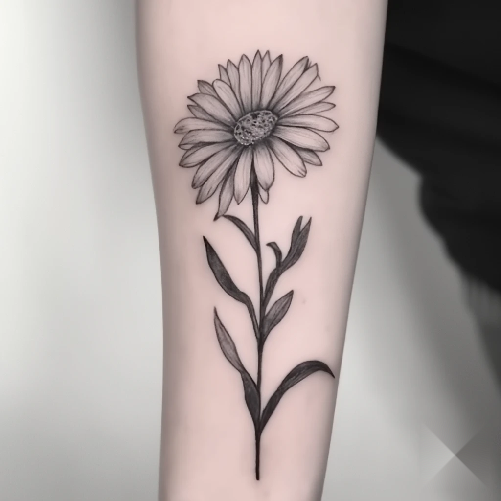 september birth flower tattoo
