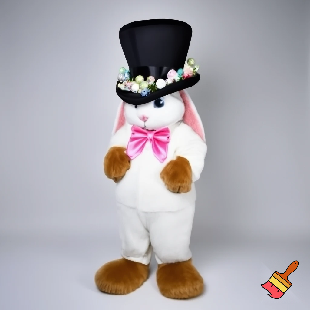 Mascot costume, Easter bunny top hat special top hat