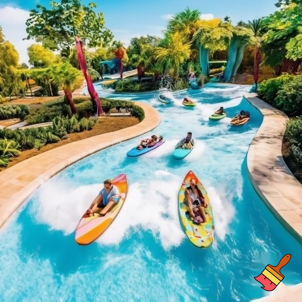 Create a river splash ride and make the boats look like different color surfboards with a Malibu vibe and make the boats fit 4 people. Also make a path it’s a theme park ride