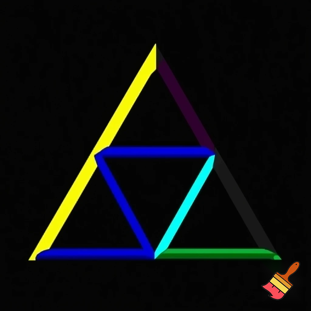 I would like the triforce from Zelda with a black backround 