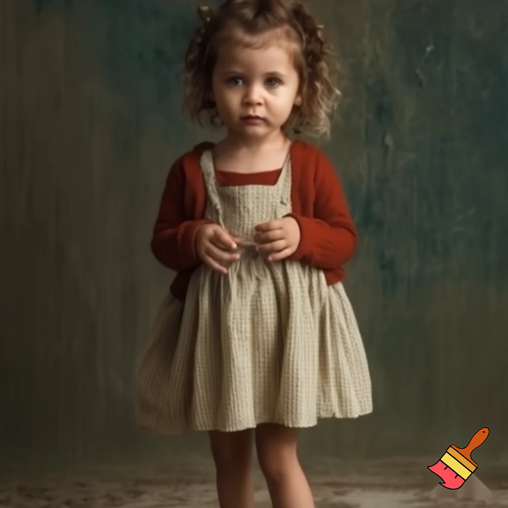 girl in little clothing