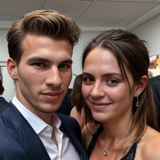 Goretzka and Vanessa at the party 