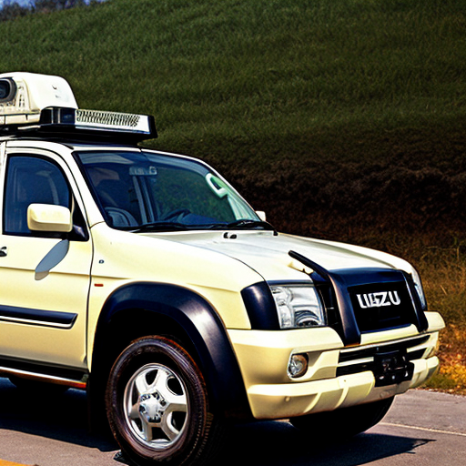 2002 Isuzu trooper with machine gun on top 
