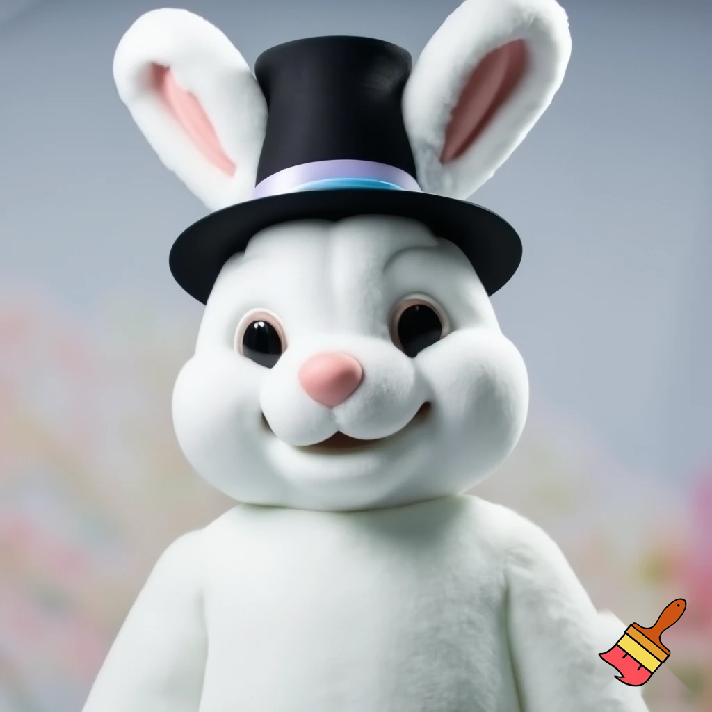 Easter bunny mascot costume top hat special top hat special top hat special top hat special and delicate