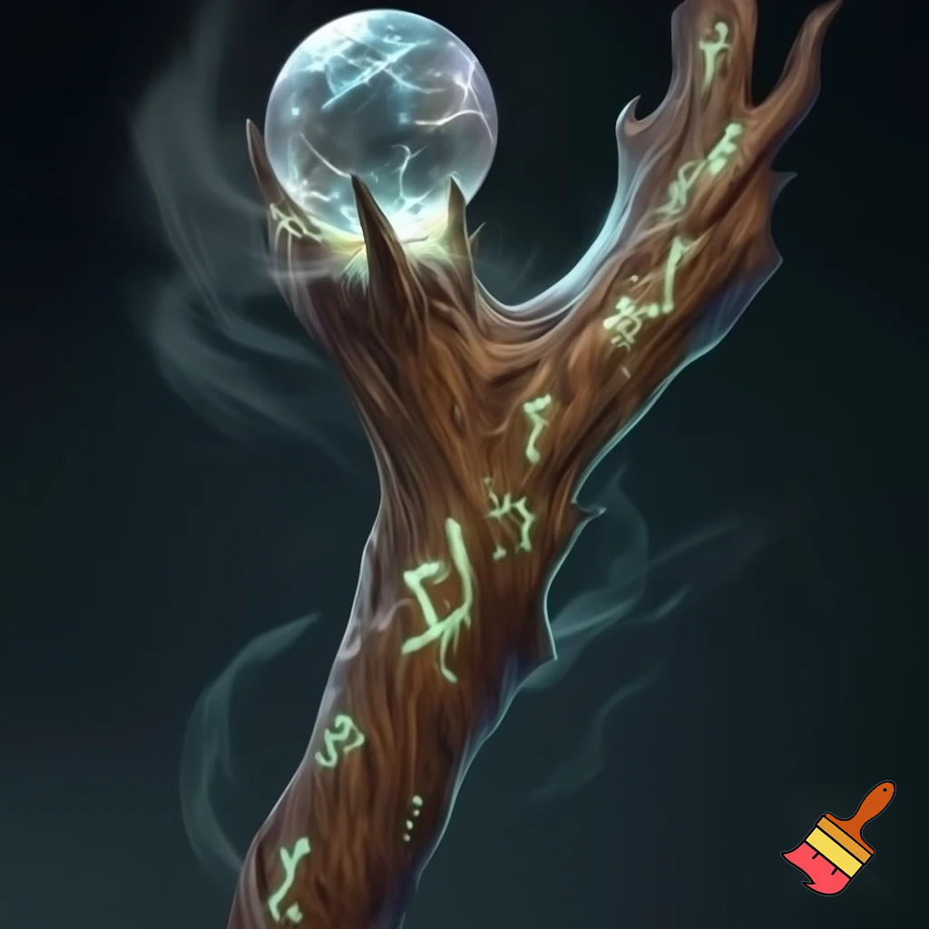 A witches walking stick metric walking stick