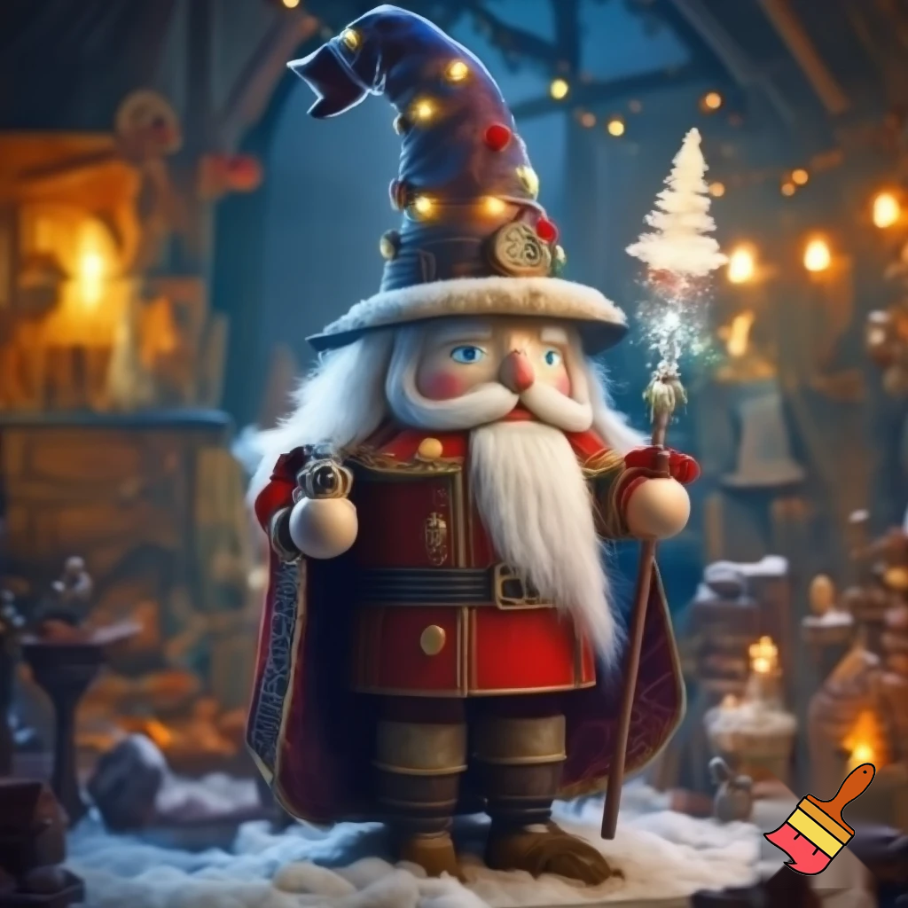 Santa Claus Nutcracker wizard nutcracker📿💫🌟✨⭐️ a wizard hat our Christmas hat