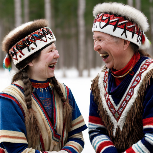 sami people and native amaricans having a laugh
