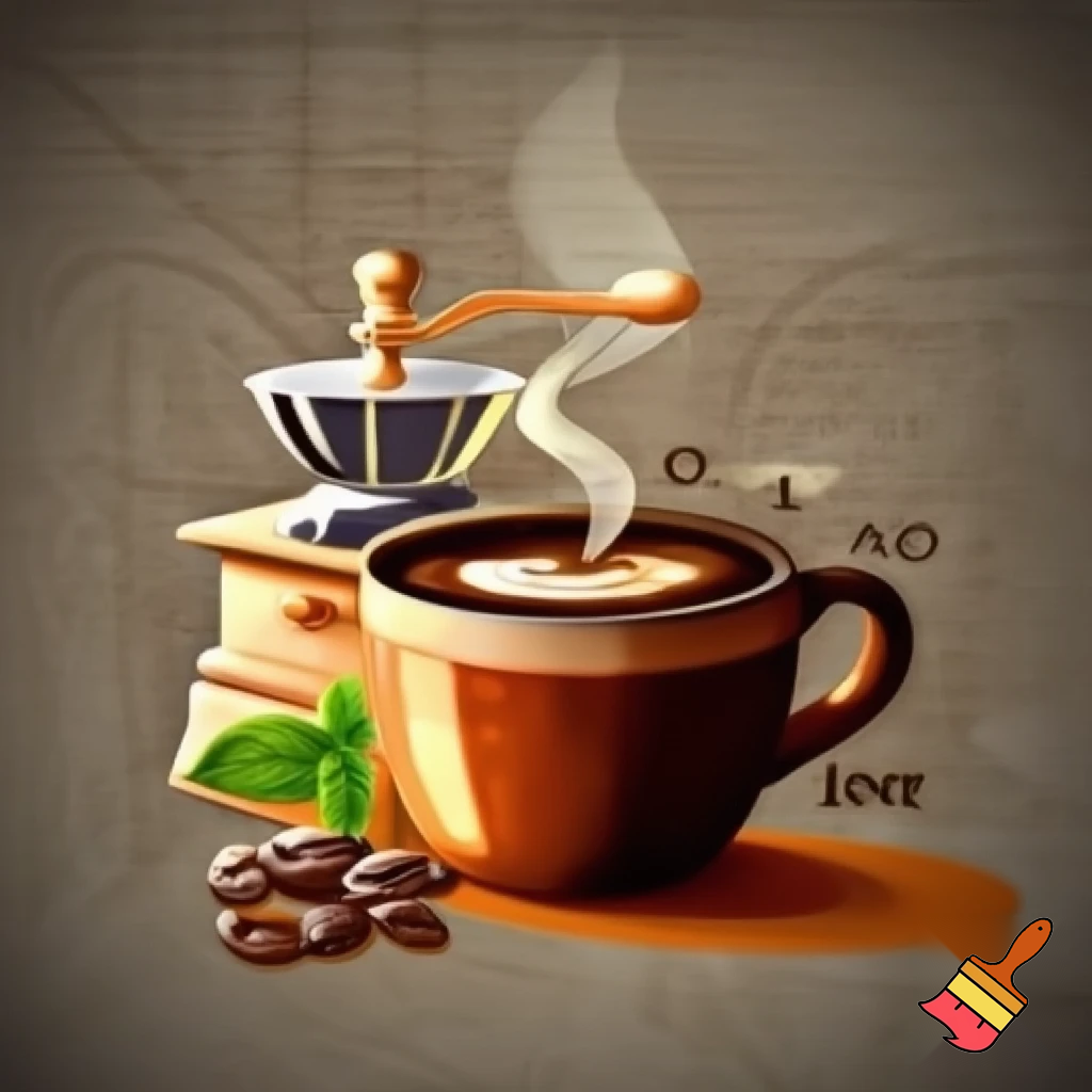 a poster that can go on a wall of a caffe