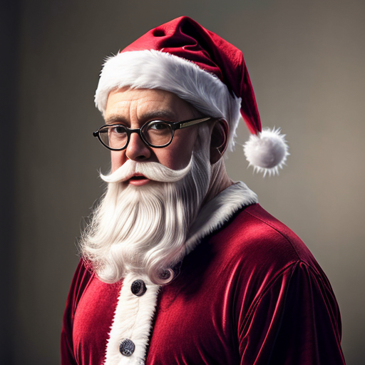Christmas Santa Claus wizard hat glasses