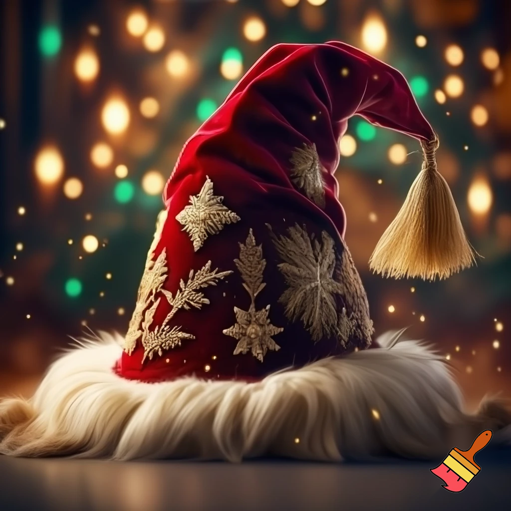 Christmas wizard hat velvet