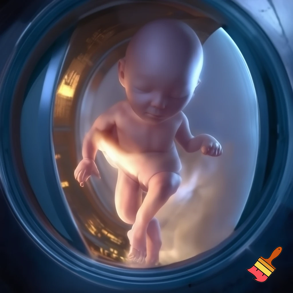 Sterile sci-fi awakening scene — a single pod opens, warm vapor spilling out, shard of sterile light tracing curved glass, a newborn humanoid stepping out not a baby: naked but composed, blank expression, clean metallic interior with glowing diagnostic glyphs underfoot, cinematic close-up, photo-realistic + painterly blend. 

Settings / Steps:

Aspect ratio 4:5 (portrait) for character focus.

Camera: slightly low, 3/4 view to show pod interior and diagnostics.

Emphasize skin texture + subtle mechanical seams.

Add small depth-of-field to isolate subject.


Negative prompt: mutated hands, extra limbs, bad anatomy, cartoonish, watermark, extra fingers

Variations: silhouette profile, half-lit face, higher contrast for a dramatic poster.