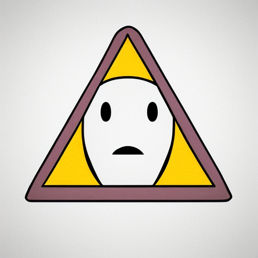 a cartoon triangle who is sad