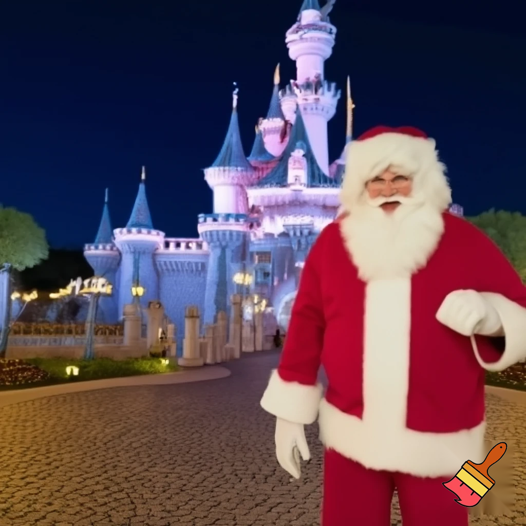 Paris Disneyland Santa Claus, Paris Disney Pee-wee Santa Claus Pennwell sleeping beauty