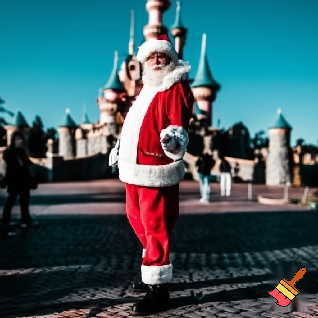 Paris Disneyland Santa Claus, Paris Disney Pee-wee Santa Claus Pennwell