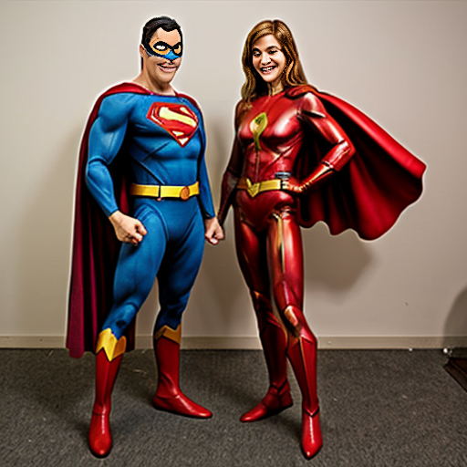 Elastigirl with the little girl who turned into a grown up superhero sidekick girl who has the same stretchy powers and the same age and height just like her meet the other superheroes who are Stratogale and Voyd.