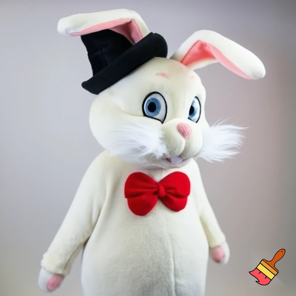Easter bunny mascot costume top hat mascot costume magic whiskers