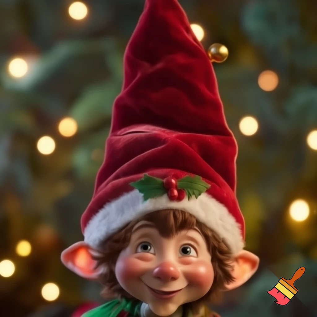 Christmas hat Elf on the elf hat velvet Christmas hat elf hat