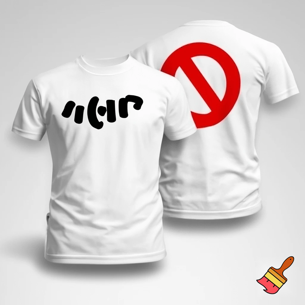 a t shirt with the words "NO REPLY ALL" on the front of the shirt, on the back of the shirt a large circle with a red diagonal through it
