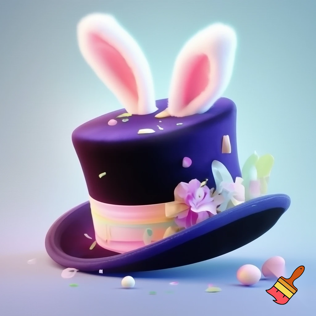 Easter ball top top hat is Easter bunny ears headband top hat