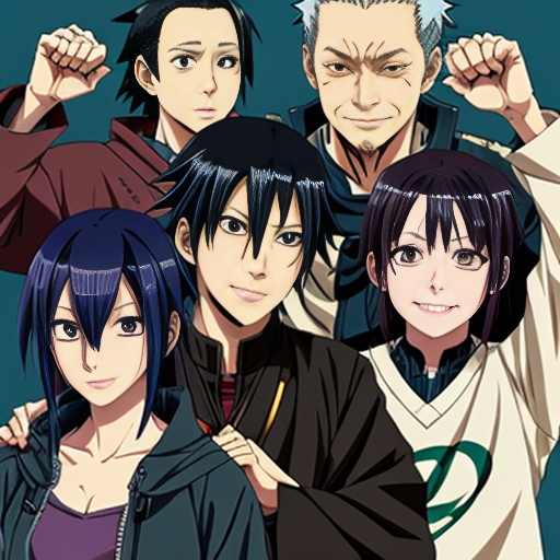 

Create a single anime-style illustration featuring the following 19 characters together, each in their original anime style, with dynamic poses and expressive faces: Sakura Haruno, Ino Yamanaka, Rem (Re:Zero), Ai Hoshino, Vermil Azur, Tamaki Kotatsu, Ruby Hoshino, Aqua Hoshino, Delta, Mitsuri Kanroji, Itachi Uchiha, Sasuke Uchiha, Madara Uchiha, Sung Jinwoo, Roronoa Zoro, Mitsuya Takashi, Toya Todoroki (Dabi), Shadow. Make sure all characters are visible, interacting naturally, and the scene is vibrant and detailed.
