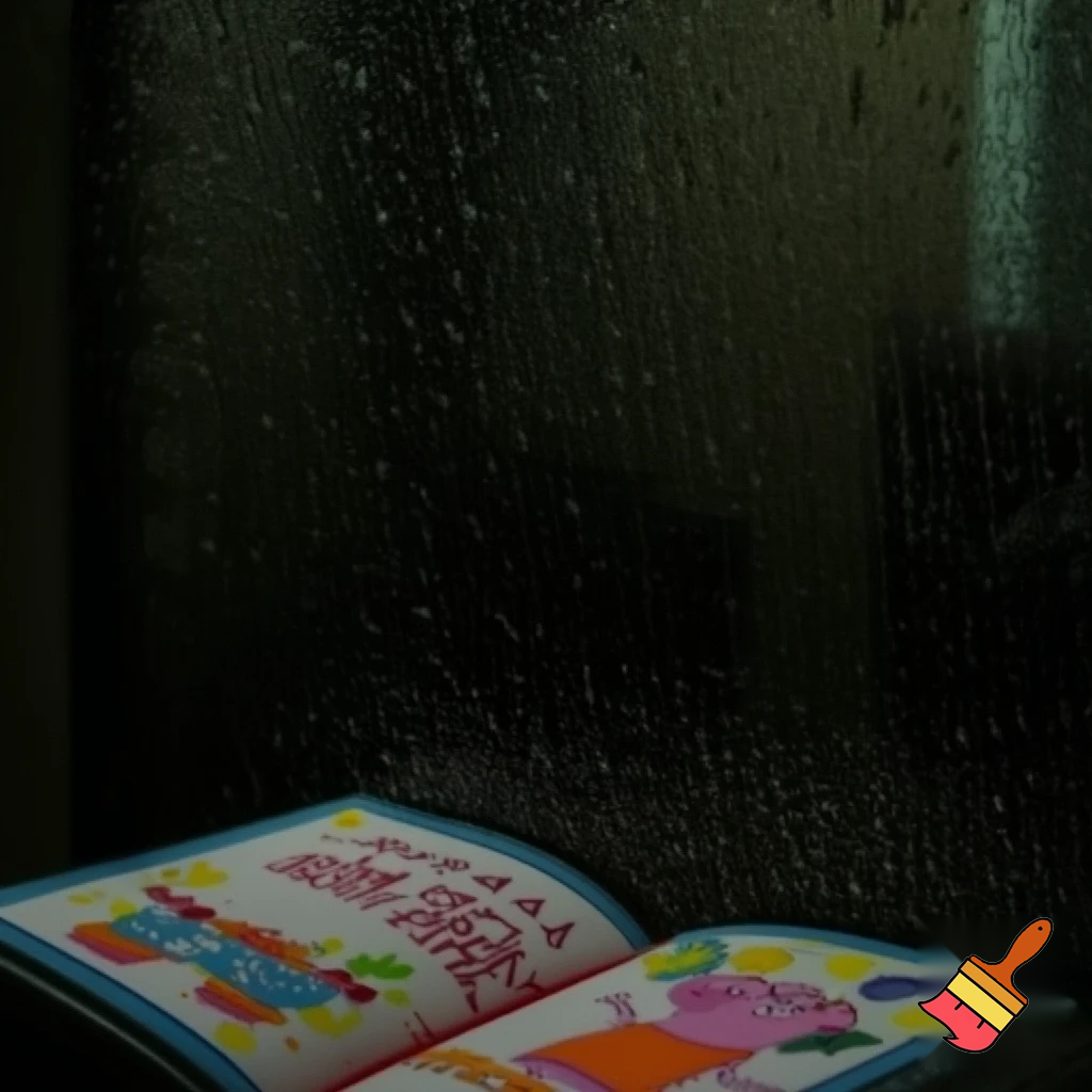 Dad peppa pig book rain glass scary room 