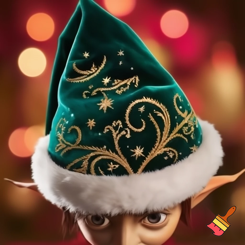 Elf Santa Claus hat velvet