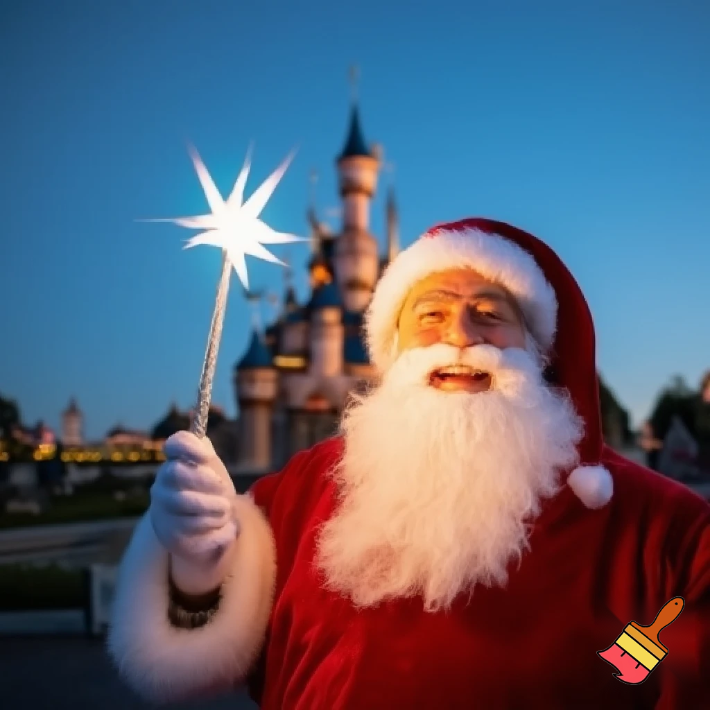 Paris Santa Claus with his magic wand with the star Disneyland Disneyland