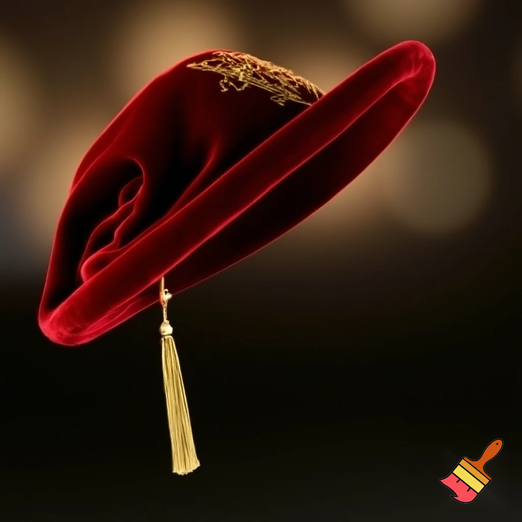 A wizard Santa Claus hat read✨✨🎄💫 velvet a wizard hat