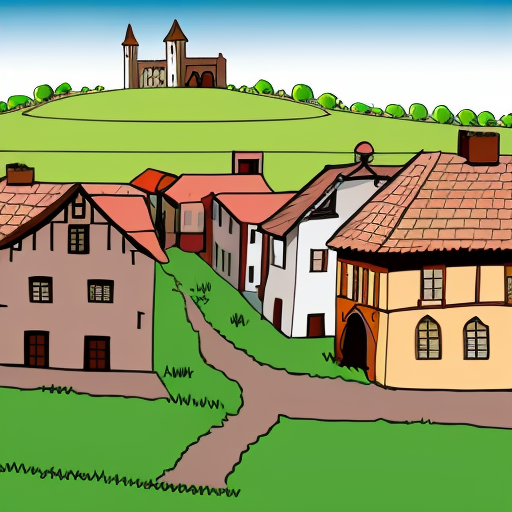 Small Medieval Town named Brown Town. Drawn entirely from Microsoft paint.