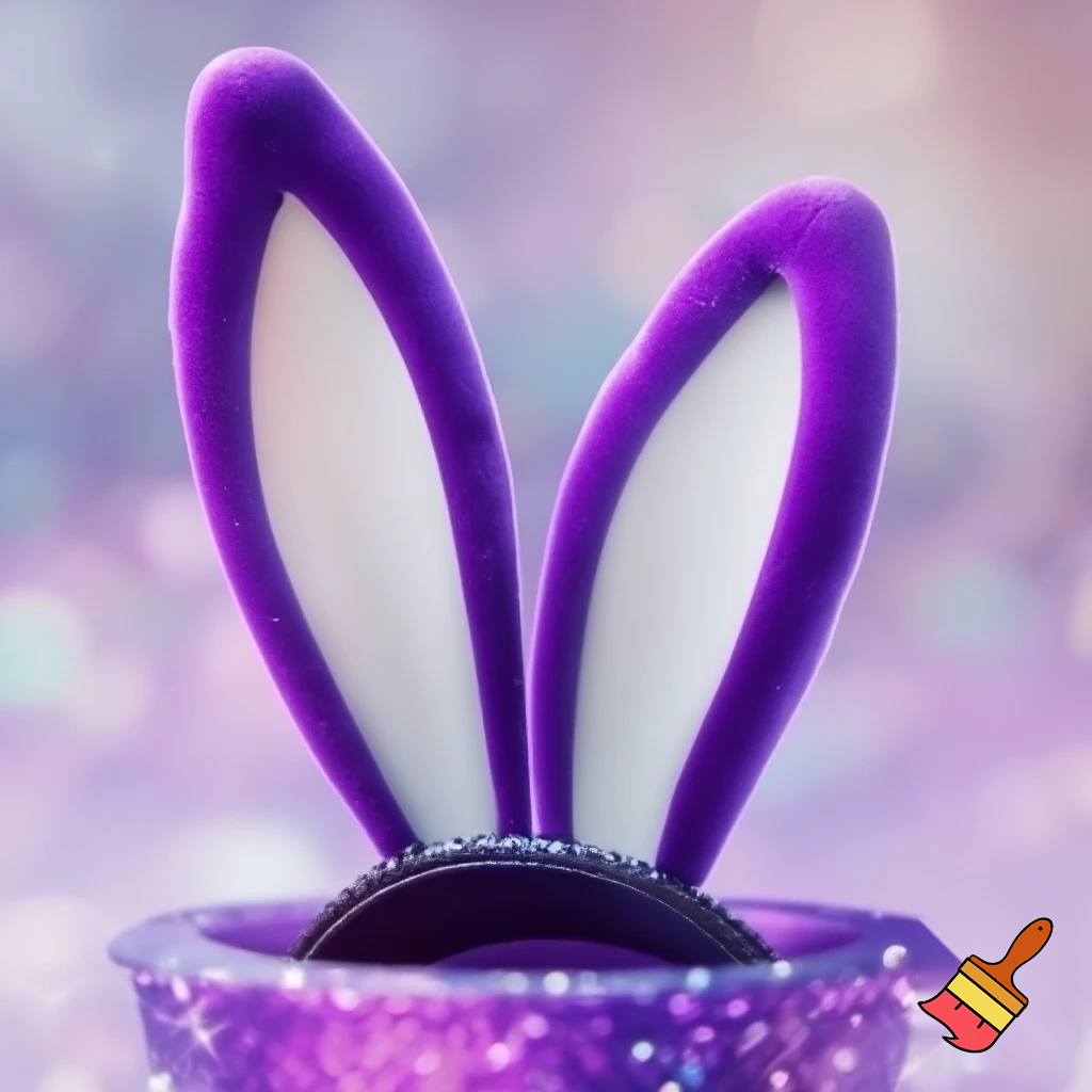 Easter bunny headband velvet Easter bunny, bunny ears, purple and white bunny velvet headband Easter bunny ear top hat ear headband glitter