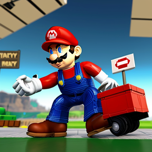 mario and roblox cart in smg4