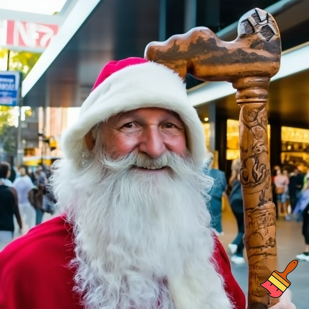 Santa Claus, Russia walking stick with the start the real Santa Claus shopping Centre in Australia
Star a star walking stick
⭐️🌟