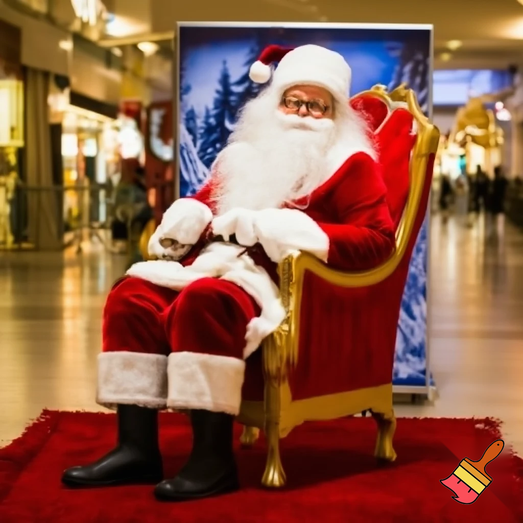 Santa Claus shopping mall Santa Claus chair at the shopping centre photo boot photo Santa Claus photo Santa Claus’s glasses big Santa chair🎄💫🌟