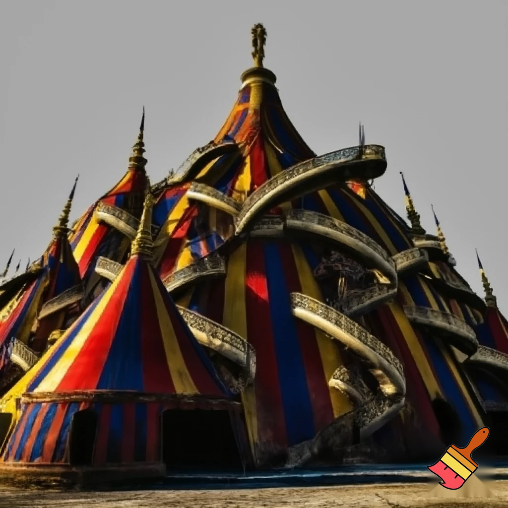 A circus tent circus tent magic maze house