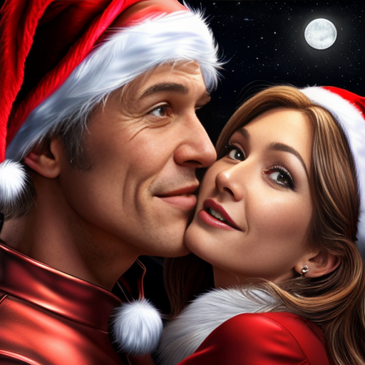 Star and the moon christmas cartoon