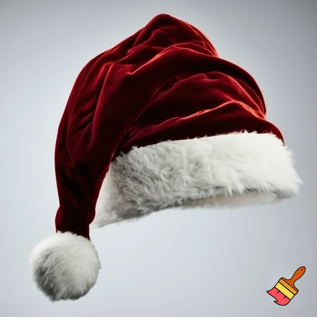 Christmas wizard hat written and velvet Santa Claus hat