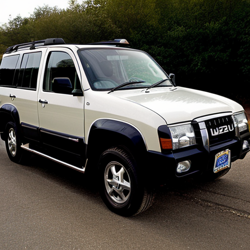 2002 Isuzu trooper with machine gun on top 
