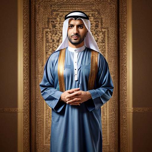a man with an arabic cloth
