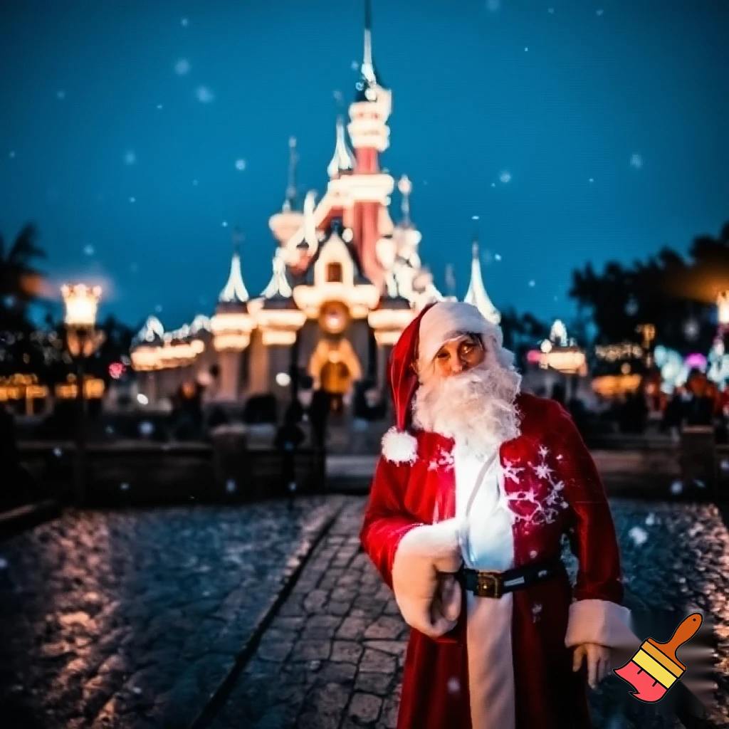 Paris Santa Claus with his magic wand with the star Disneyland Disneyland
