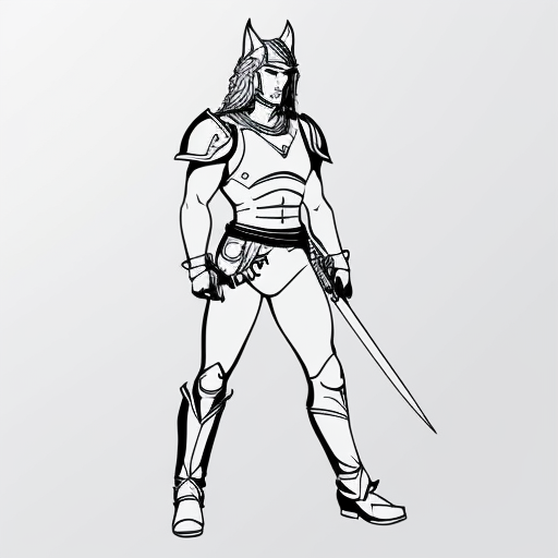 inked fantasy warrior