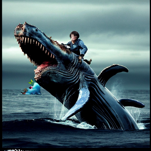 Zombie Harry potter fights rotting zombie whale