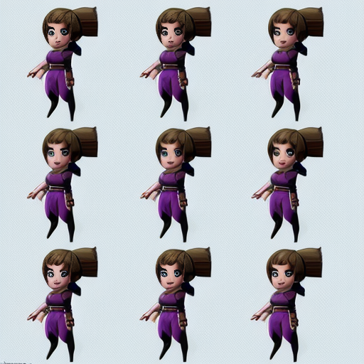 Sprite sheet, female, flying 