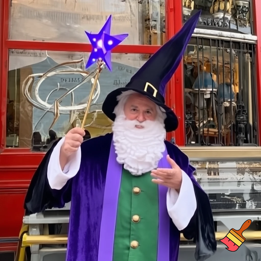 Santa Claus Pennwell Disney🇫🇷 wizard Santa Claus Santa Claus real person Disneyland Paris Santa Claus in Paris the wizard💫🏰 a wizard hat Magic Star wand