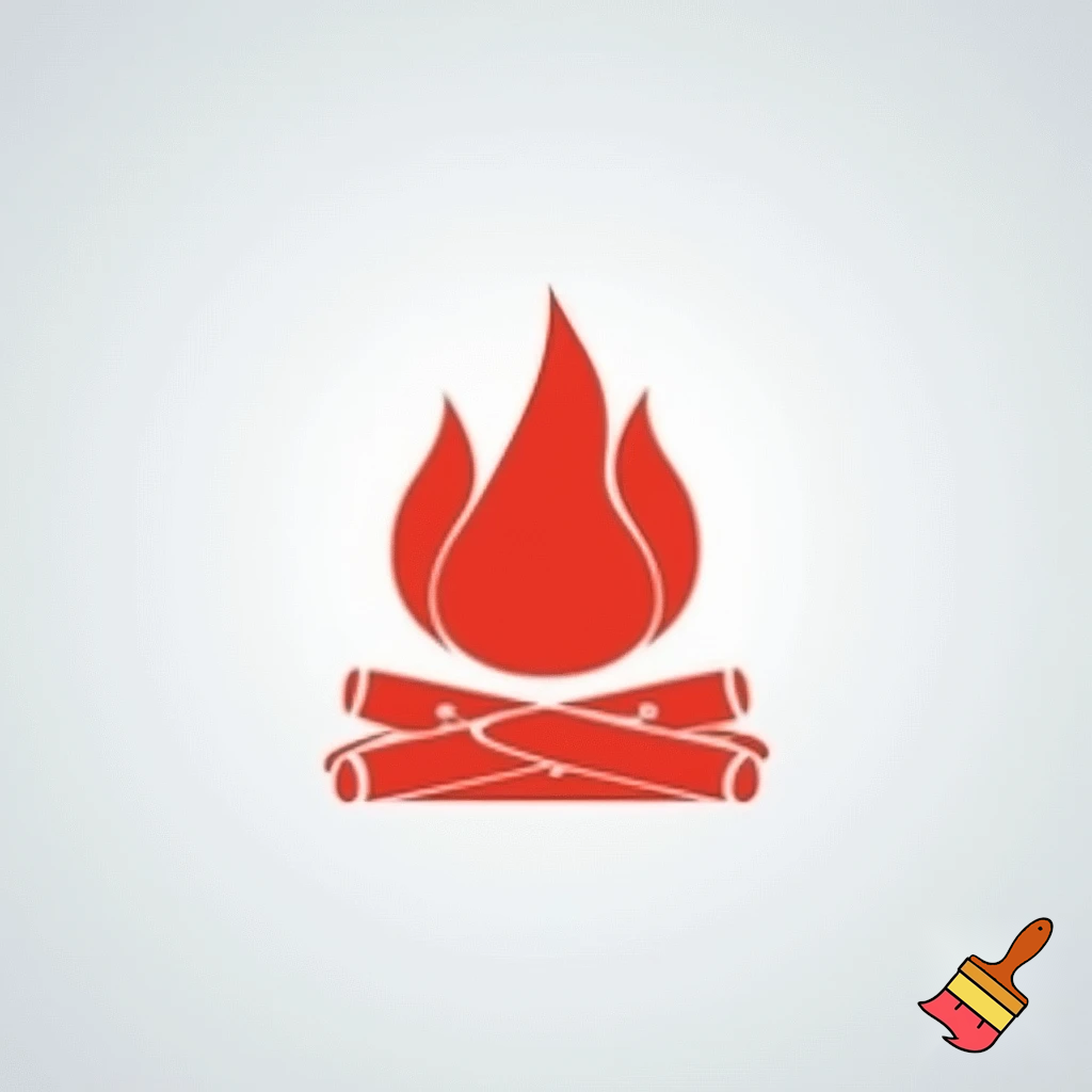 single icon of fire camp