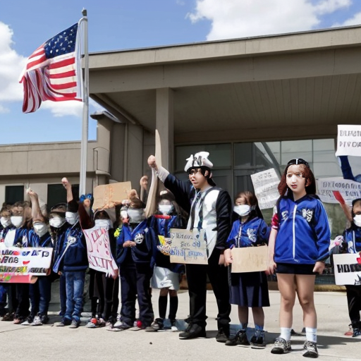 anime charachter REBELLING against WOKE and include ALOT of thunder 
emphasising there stanse on matter 
Put american and israely flags
make the charachters younger school children (PROTEST BY SCHOOL KIDS)
