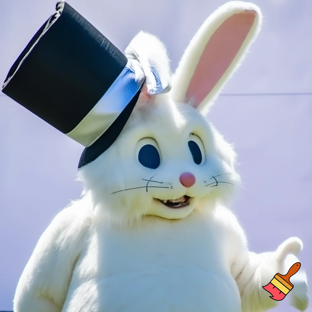 Easter bunny mascot costume top hat special top hat