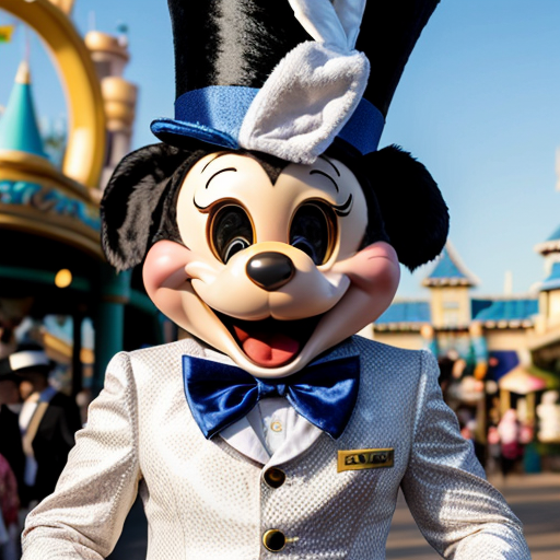 Easter bunny mascot Disneyland costume with the top hat Australia Disney cruise ship