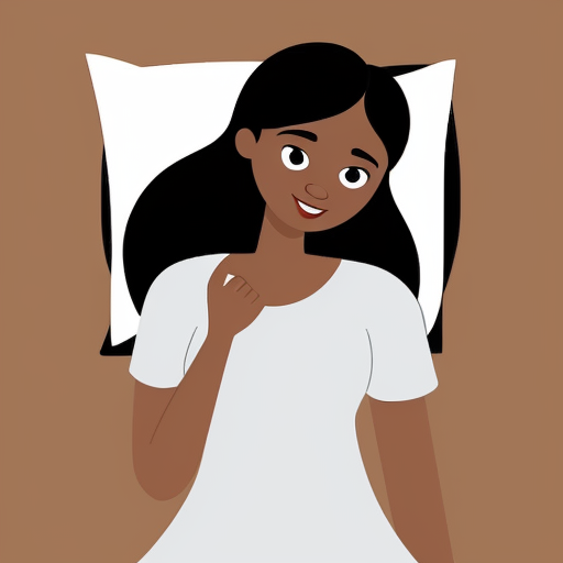 A BROWN girl waking up realistic but cartoon