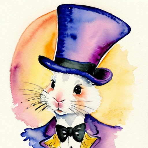 Easter bunny top hat purple and gold
